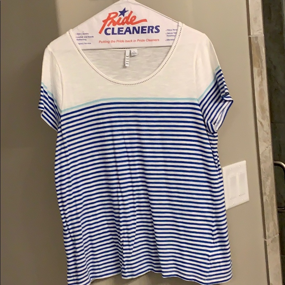 Blue striped Short sleeve top